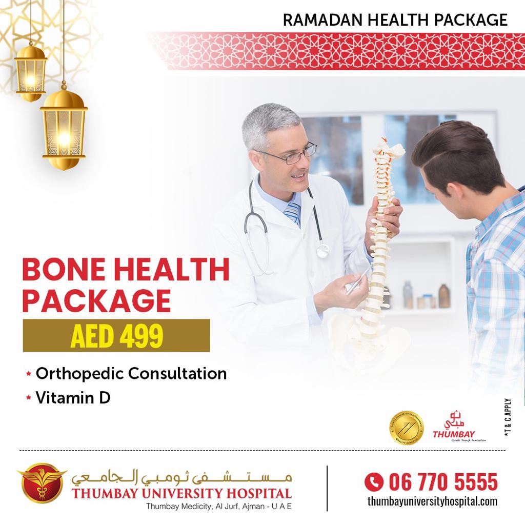 Bone Health Package for Ramadan Includes Orthopedic Consultation